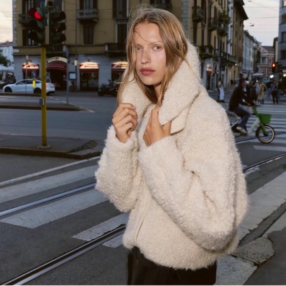 Zara Jackets & Blazers - Zara Jacket Cardigan Ecru 9598/179